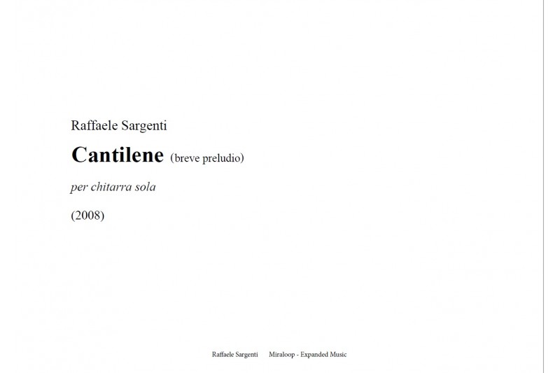 Raffaele Sargenti - Cantilene